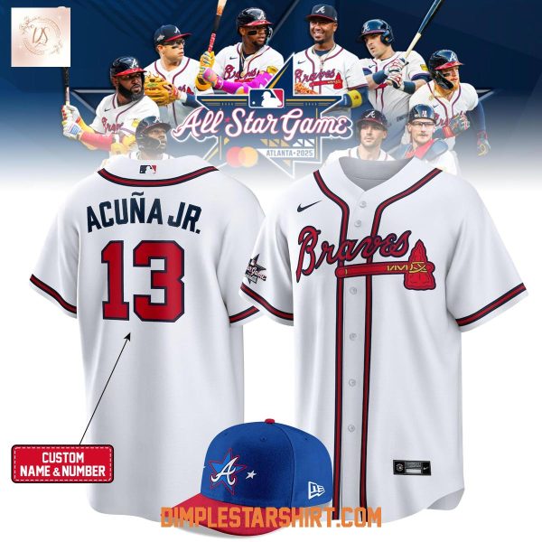 Atlanta Braves 2025 MLB All-Star Game Custom White Baseball Jersey