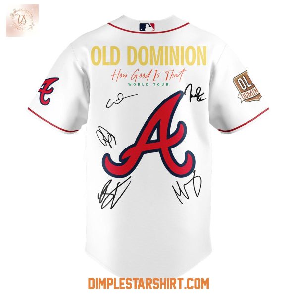 Atlanta Braves x Old Dominion How Good Is That World Tour Baseball Jersey