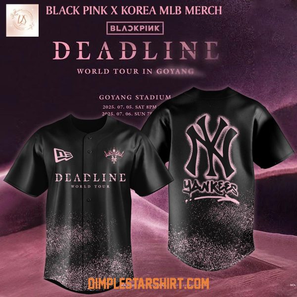 Blackpink Deadline World Tour x MLB Merch Yankees Baseball Jersey