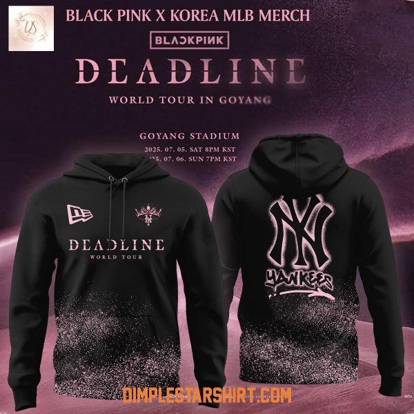 Blackpink Deadline World Tour x MLB Merch Yankees Hoodie T Shirt