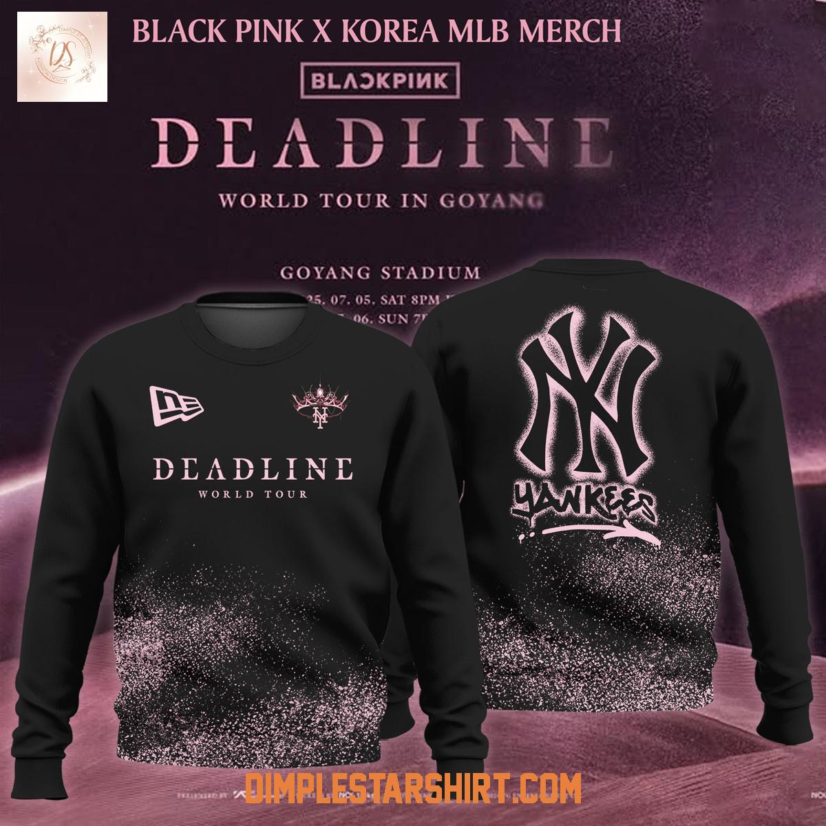 Blackpink Deadline World Tour x MLB Merch Yankees Hoodie T Shirt Blackpink Deadline World Tour x MLB Merch Yankees Hoodie T Shirt