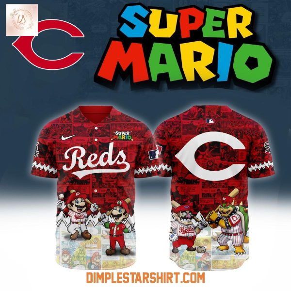 Cincinnati Reds  x Super Mario 2025 Baseball Jersey