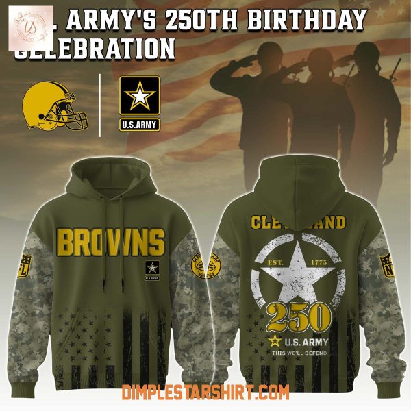 Cleveland Browns NFL x US Army’s 250th Anniversary Hoodie Shirt