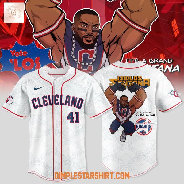 Cleveland Guardians Carlos Santana All Star Game 2025 Baseball Jersey