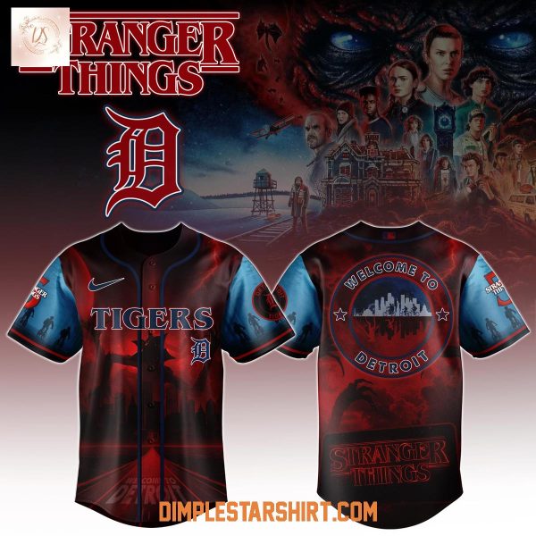 Detroit Tigers x Stranger Things 5 Baseball Jersey