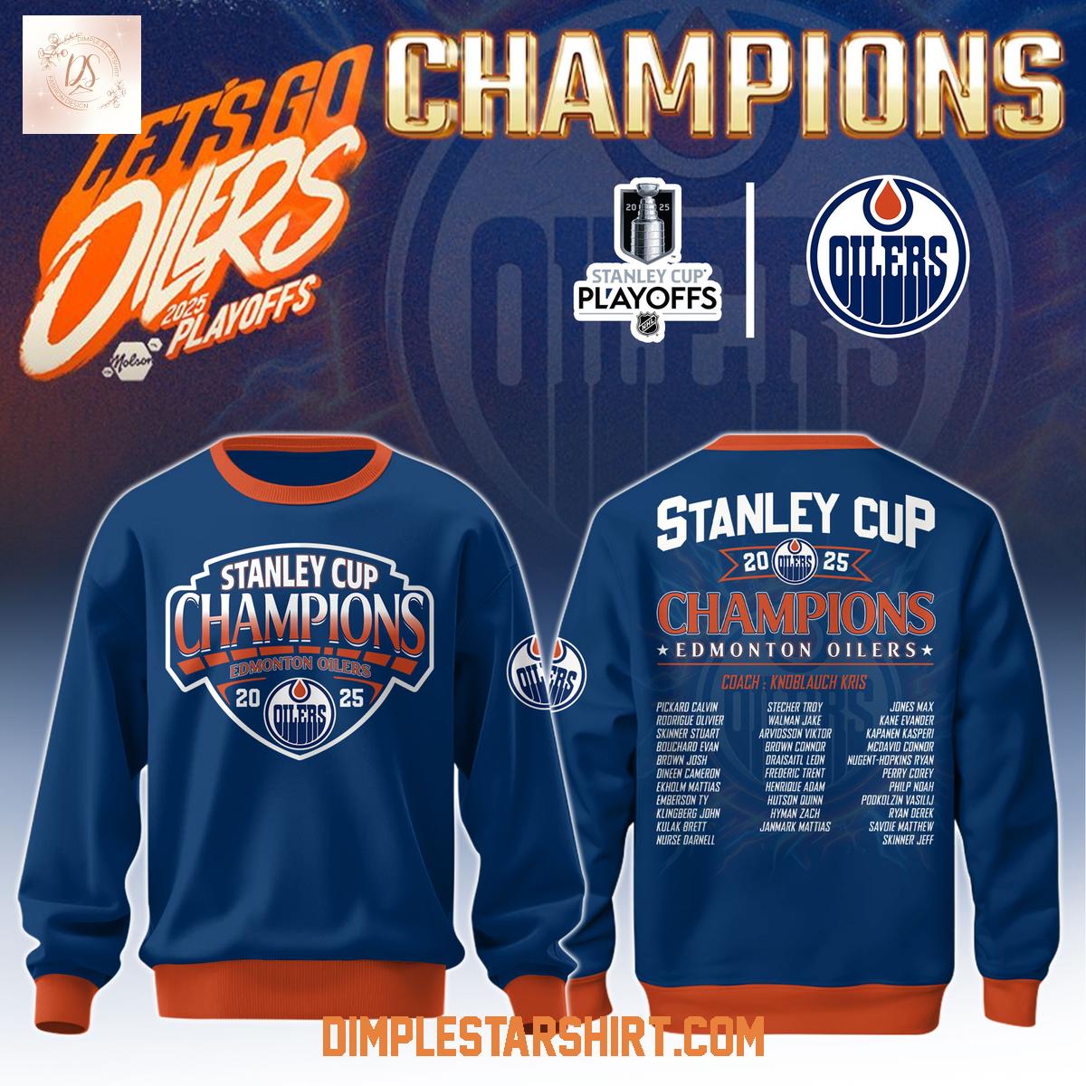 Edmonton Oilers Stanley Cup 2025 Champions Hoodie Shirt Edmonton Oilers Stanley Cup 2025 Champions Hoodie Shirt