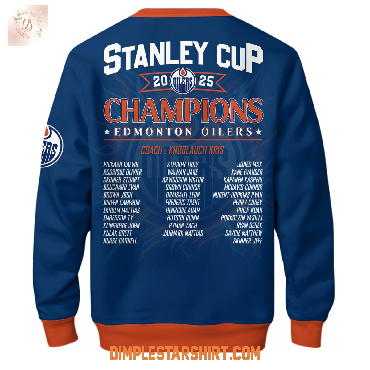 Edmonton Oilers Stanley Cup 2025 Champions Hoodie Shirt Edmonton Oilers Stanley Cup 2025 Champions Hoodie Shirt
