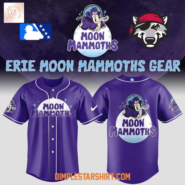 Erie SeaWolves Moon Mammoths Gear Baseball Jersey