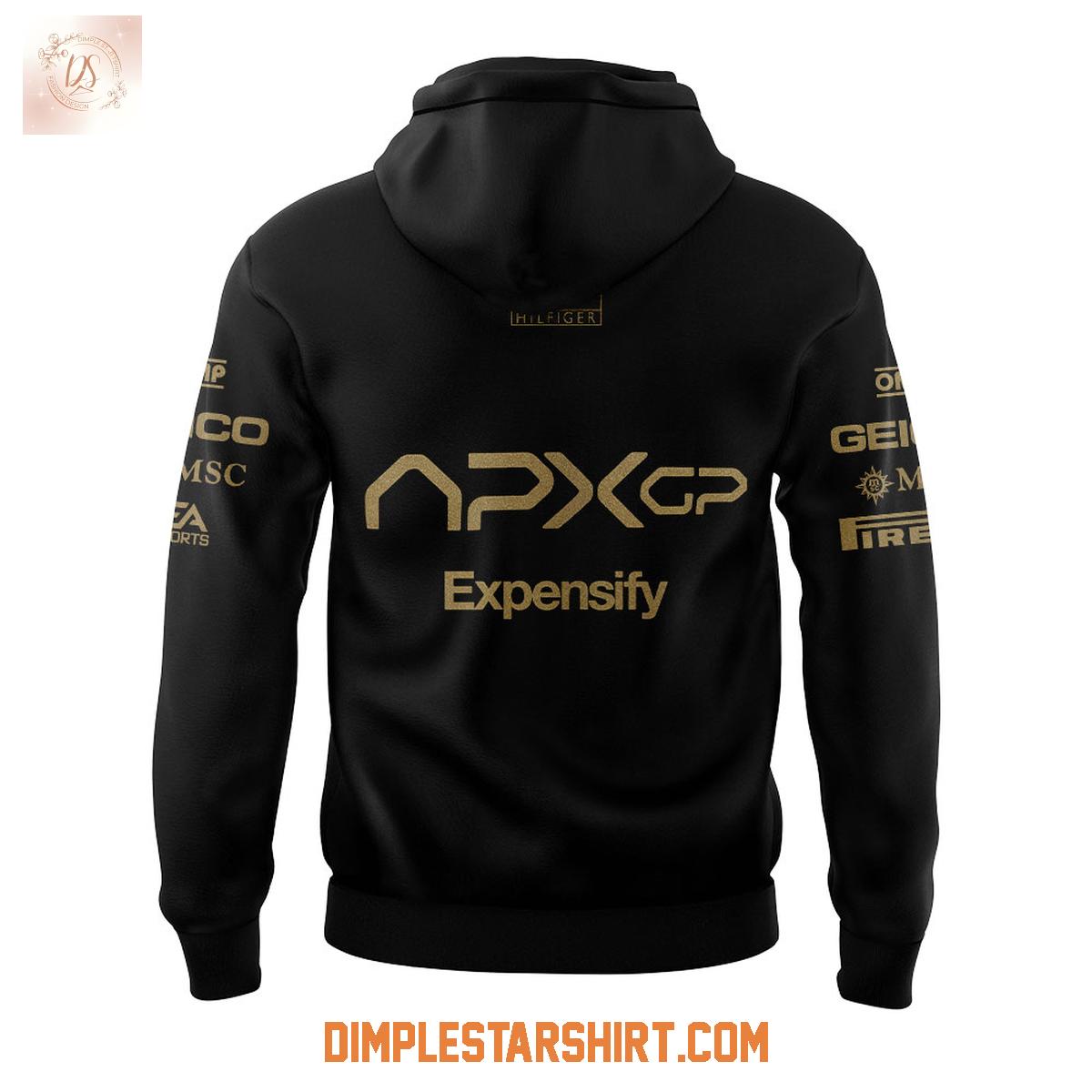 F1 Tech Collection 2025 F1 Movie APXGP Team x Brad Pitt Black Hoodie T Shirt F1 Tech Collection 2025 F1 Movie APXGP Team x Brad Pitt Black Hoodie T Shirt