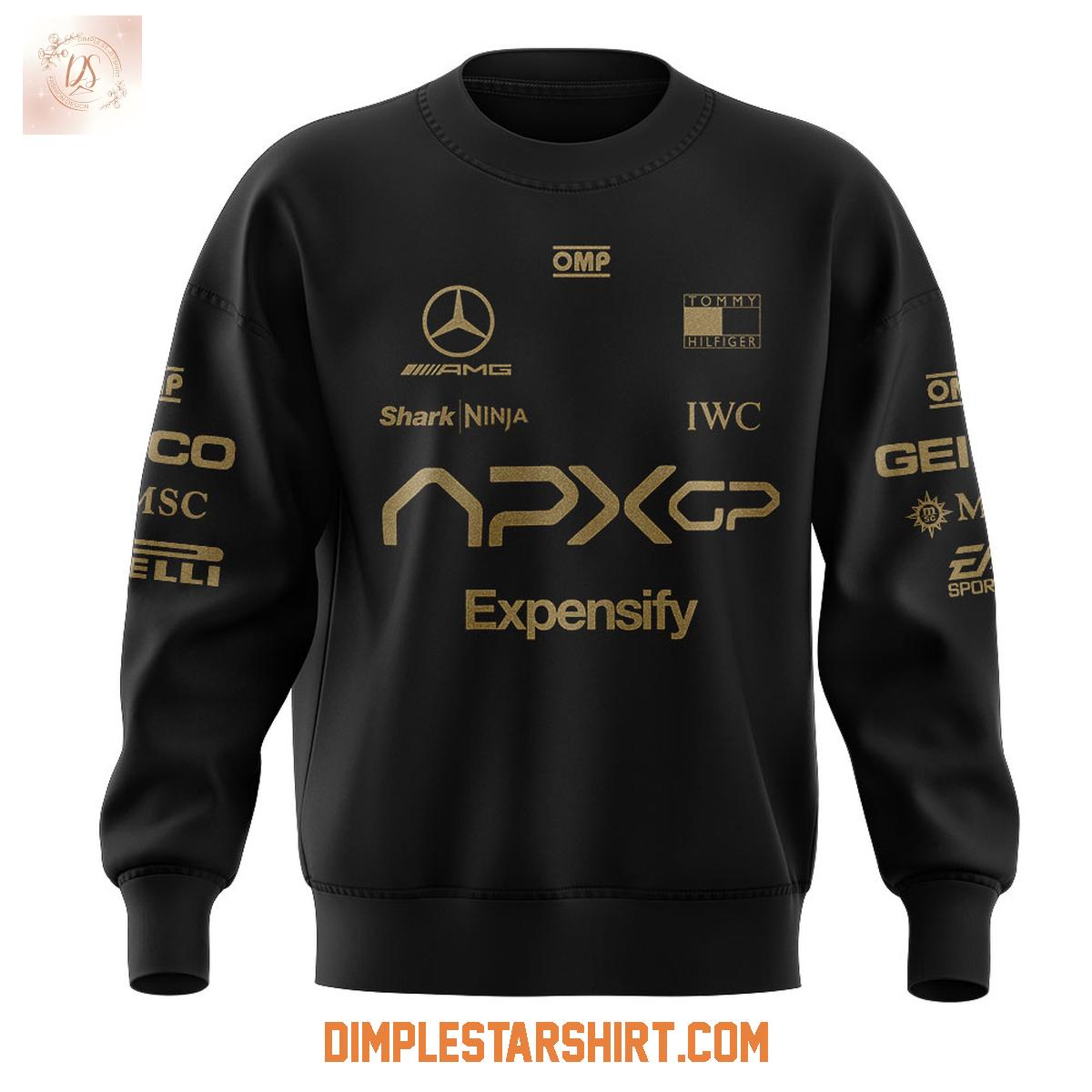 F1 Tech Collection 2025 F1 Movie APXGP Team x Brad Pitt Black Hoodie T Shirt F1 Tech Collection 2025 F1 Movie APXGP Team x Brad Pitt Black Hoodie T Shirt
