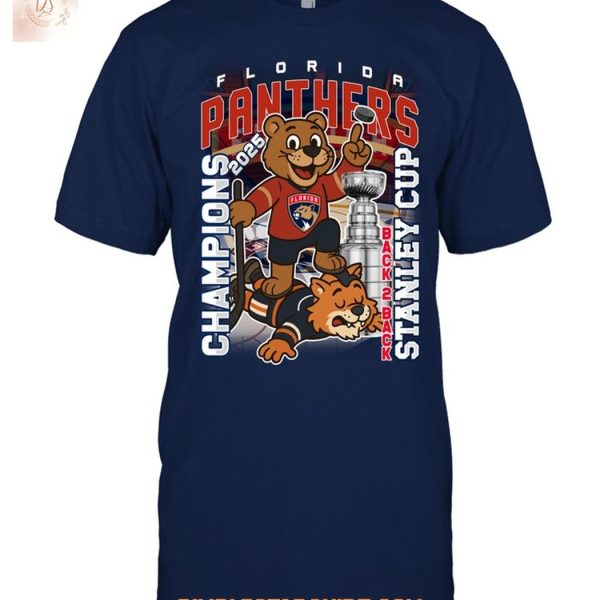Florida Panthers Back To Back Champions Stanley Cup 2025 T Shirt