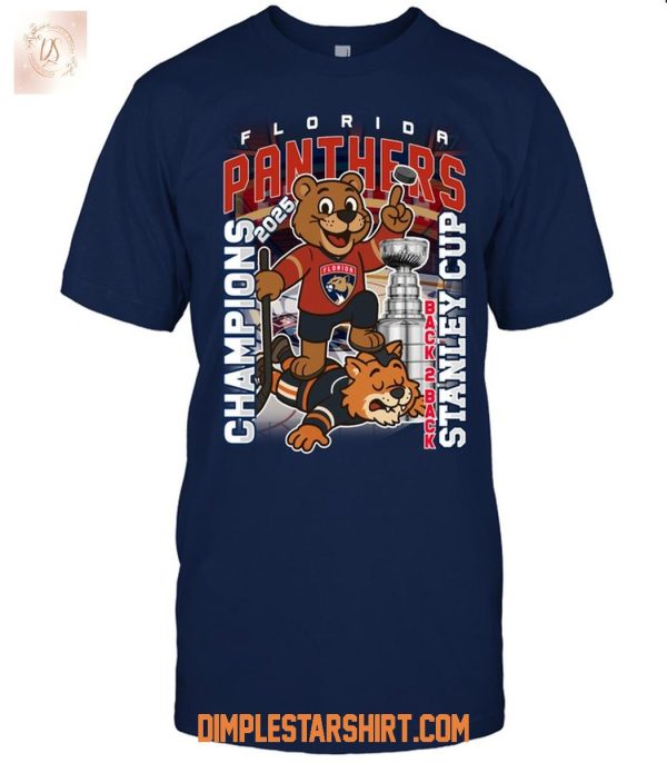 Florida Panthers Back To Back Champions Stanley Cup 2025 T Shirt