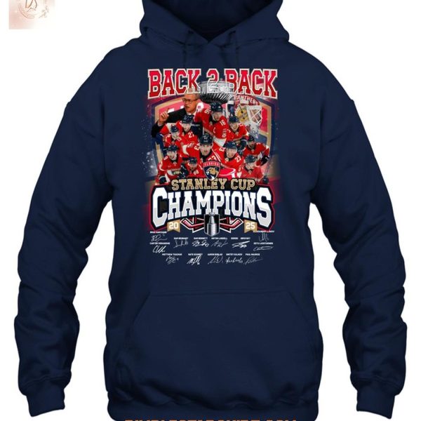 Florida Panthers Back To Back Champions Stanley Cup 2025 T Shirt