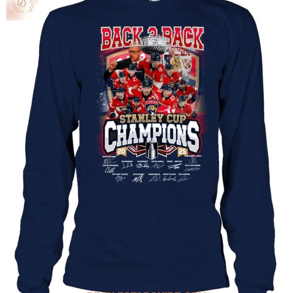 Florida Panthers Back To Back Champions Stanley Cup 2025 T Shirt
