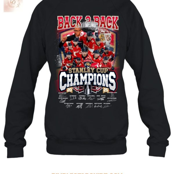 Florida Panthers Back To Back Champions Stanley Cup 2025 T Shirt