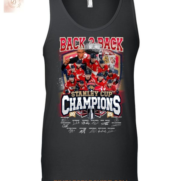 Florida Panthers Back To Back Champions Stanley Cup 2025 T Shirt