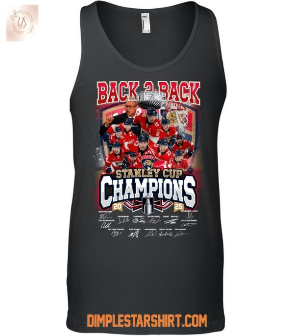 Florida Panthers Back To Back Champions Stanley Cup 2025 T Shirt