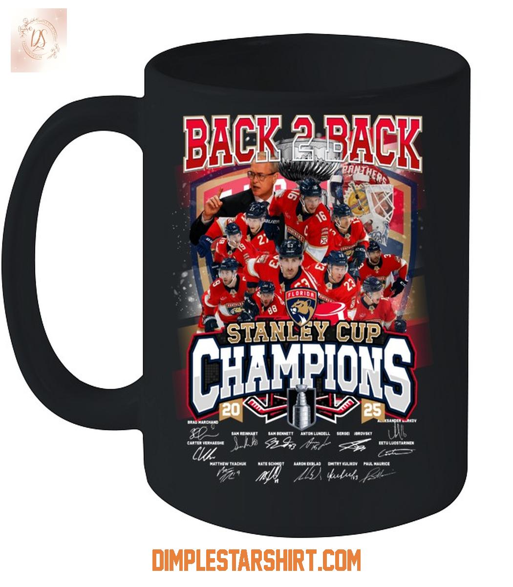 Florida Panthers Back To Back Champions Stanley Cup 2025 T Shirt Florida Panthers Back To Back Champions Stanley Cup 2025 T Shirt
