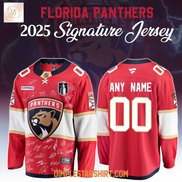 Florida Panthers Stanley Cup 2025 Champions Hockey Jersey