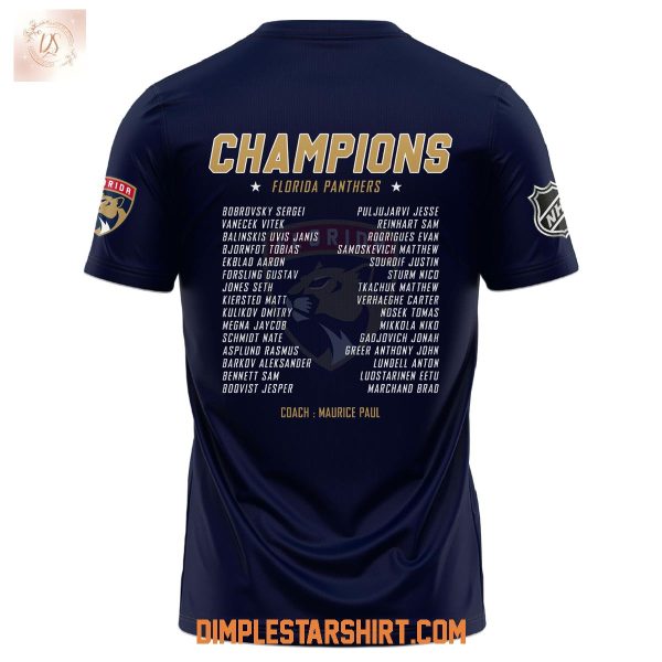 Florida Panthers Stanley Cup Champions 2025 Blue Hoodie T Shirt
