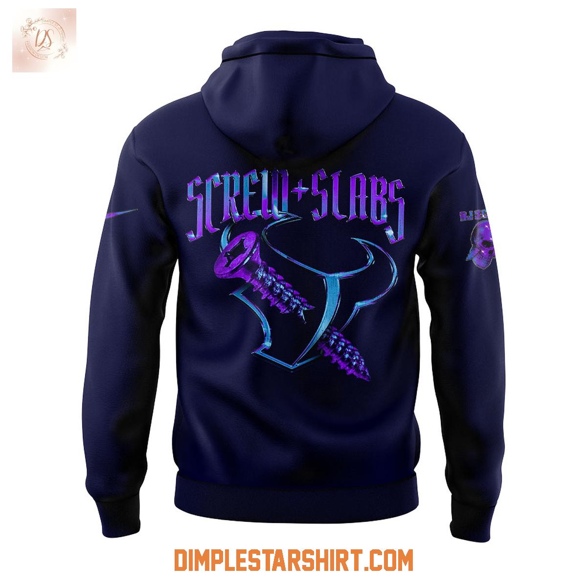 Houston Texans DJ Screw Slabs Blue Hoodie T Shirt Houston Texans DJ Screw Slabs Blue Hoodie T Shirt