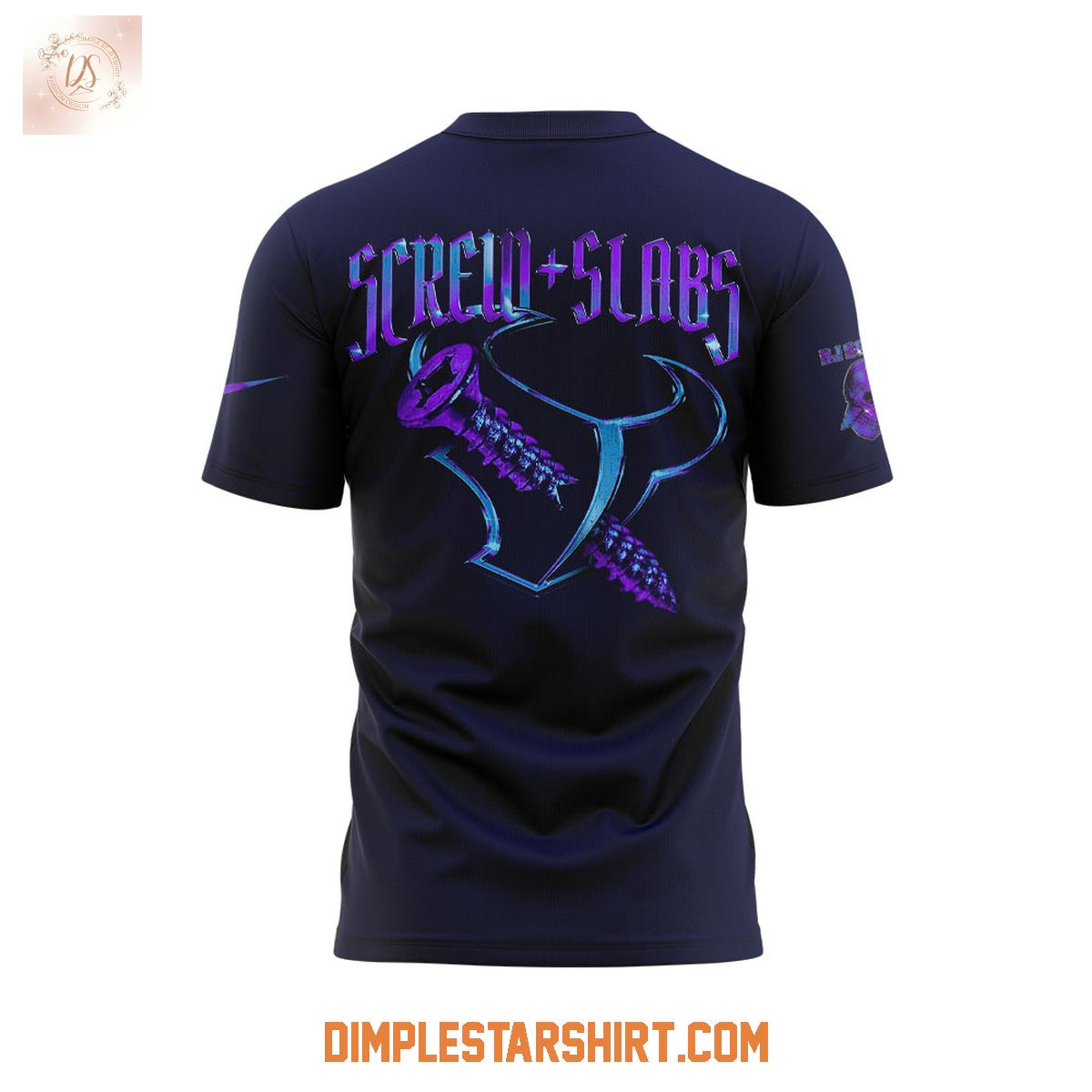 Houston Texans DJ Screw Slabs Blue Hoodie T Shirt Houston Texans DJ Screw Slabs Blue Hoodie T Shirt