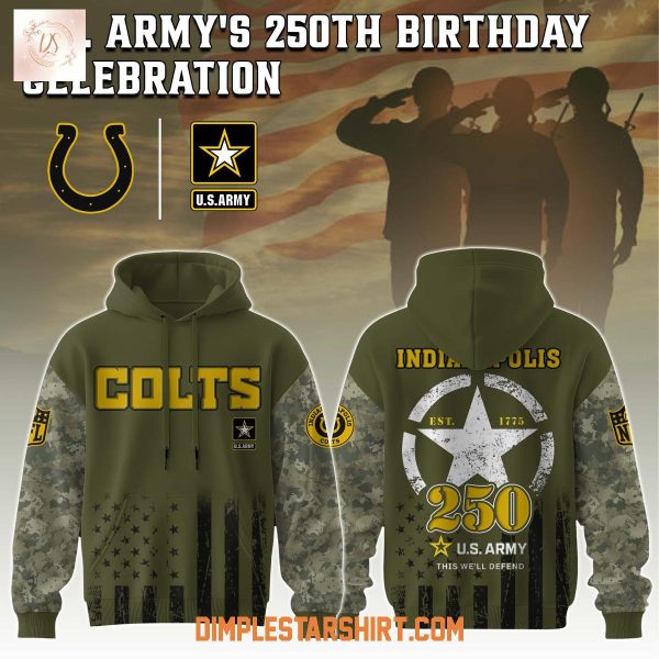Indianapolis Colts NFL x US Army’s 250th Anniversary Hoodie Shirt