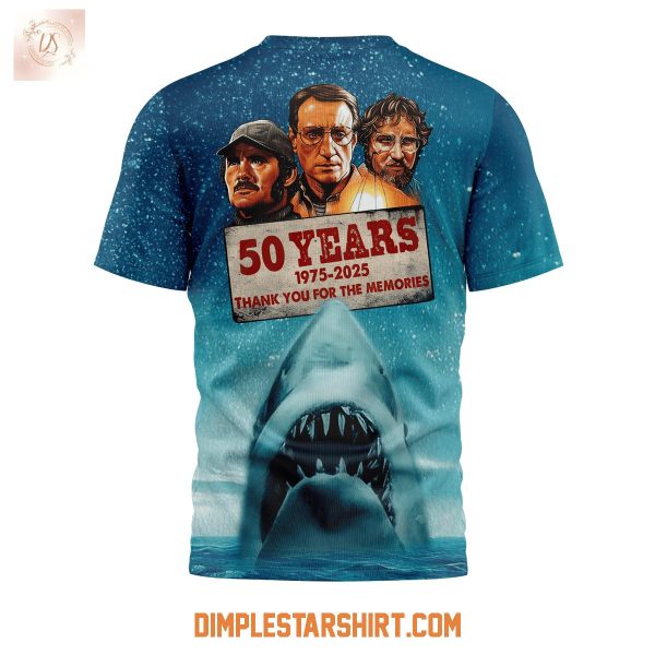 Jaws 50 Years 1975 2025 Memories Shirt