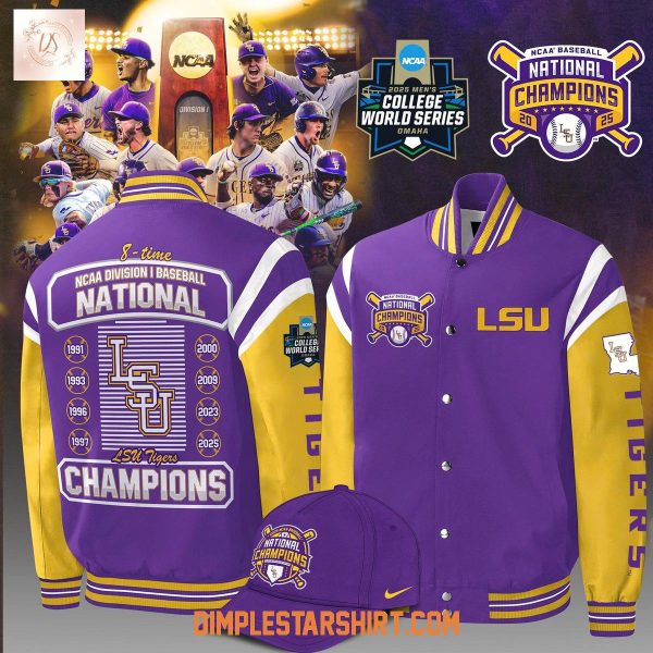 LSU Tigers 2025 NCAA National Champions Baseball Jacket