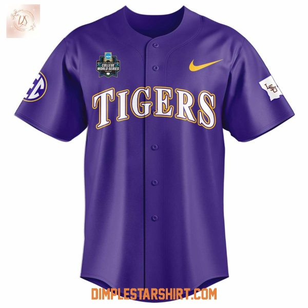 LSU Tigers Baseball 2025 College World Series Champions Baseball Jersey