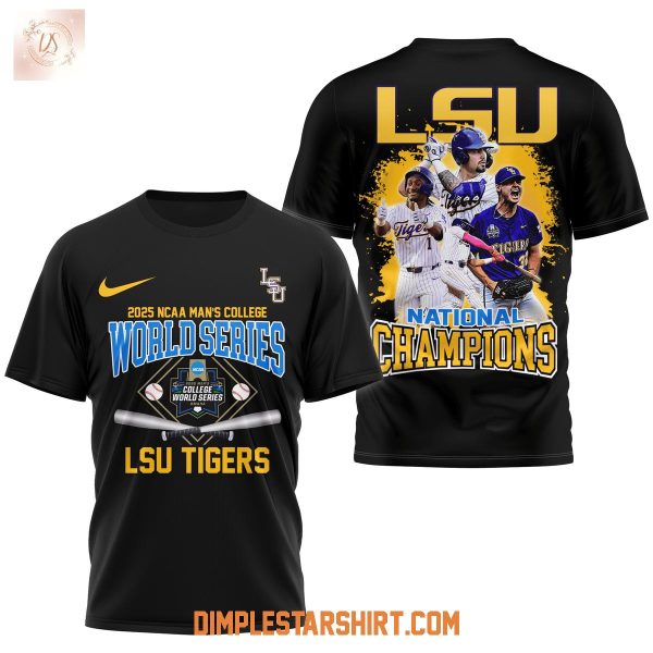 LSU Tigers National Champions Baseball World Series Black Shirt