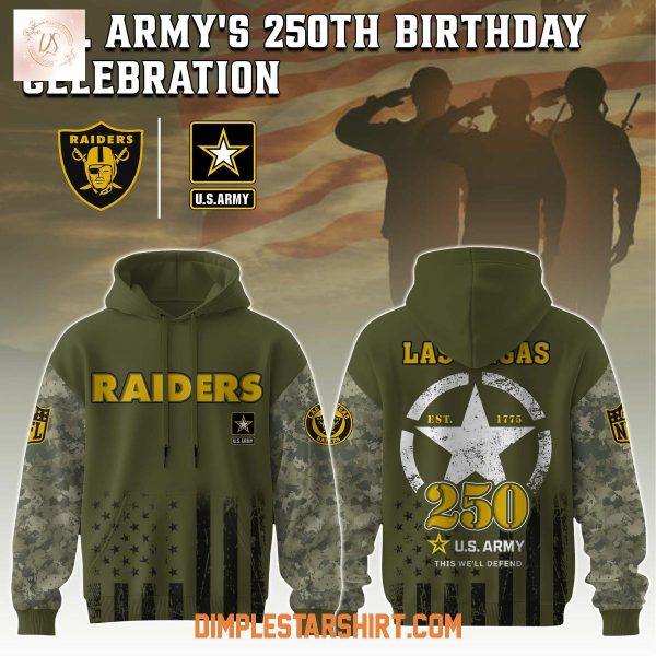 Las Vegas Raiders NFL x US Army’s 250th Anniversary Hoodie Shirt