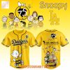 Los Angeles Dodgers Happiness 75 Years Of Peanuts White Baseball Jersey