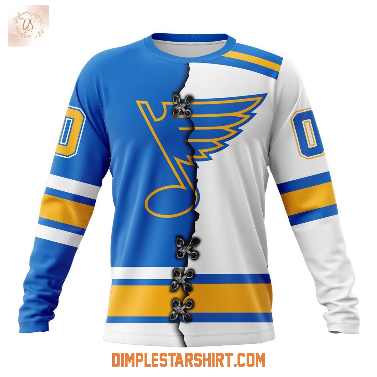 NHL St. Louis Blues Personalized New 2025_2026 Home Mix Away Hoodie T Shirt NHL St. Louis Blues Personalized New 2025_2026 Home Mix Away Hoodie T Shirt