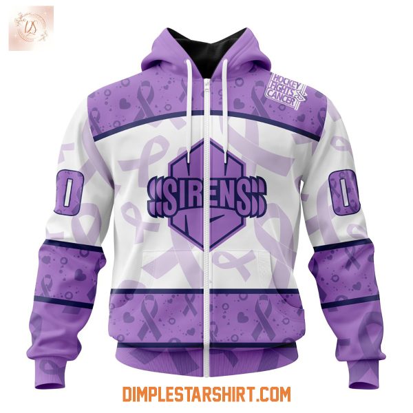 New York Sirens PWHL Lavender Hockey Fights Cancer Hoodie Shirt