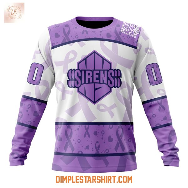 New York Sirens PWHL Lavender Hockey Fights Cancer Hoodie Shirt