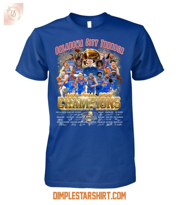 Oklahoma City Thunder NBA Finals 2025 Champions T Shirt