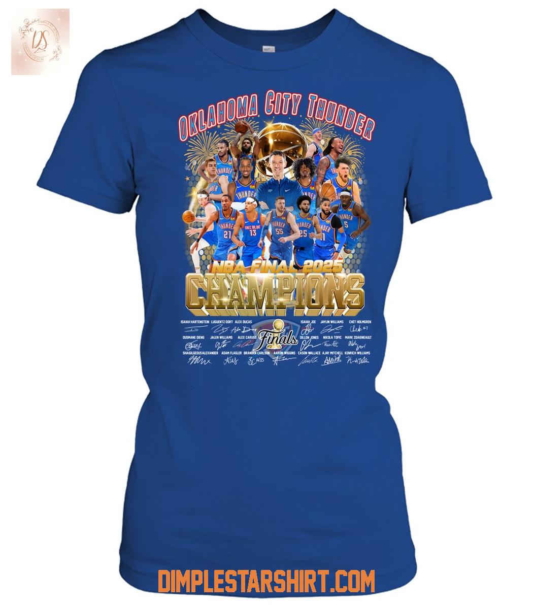 Oklahoma City Thunder NBA Finals 2025 Champions T Shirt Oklahoma City Thunder NBA Finals 2025 Champions T Shirt