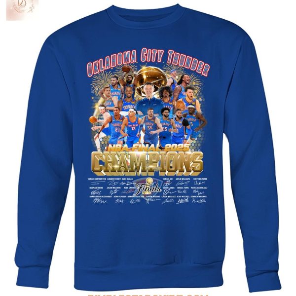 Oklahoma City Thunder NBA Finals 2025 Champions T Shirt