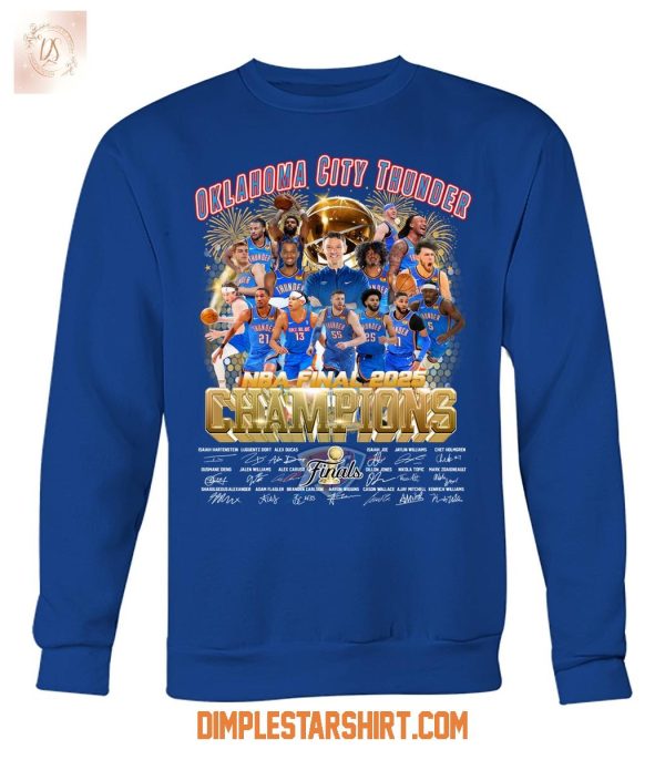 Oklahoma City Thunder NBA Finals 2025 Champions T Shirt