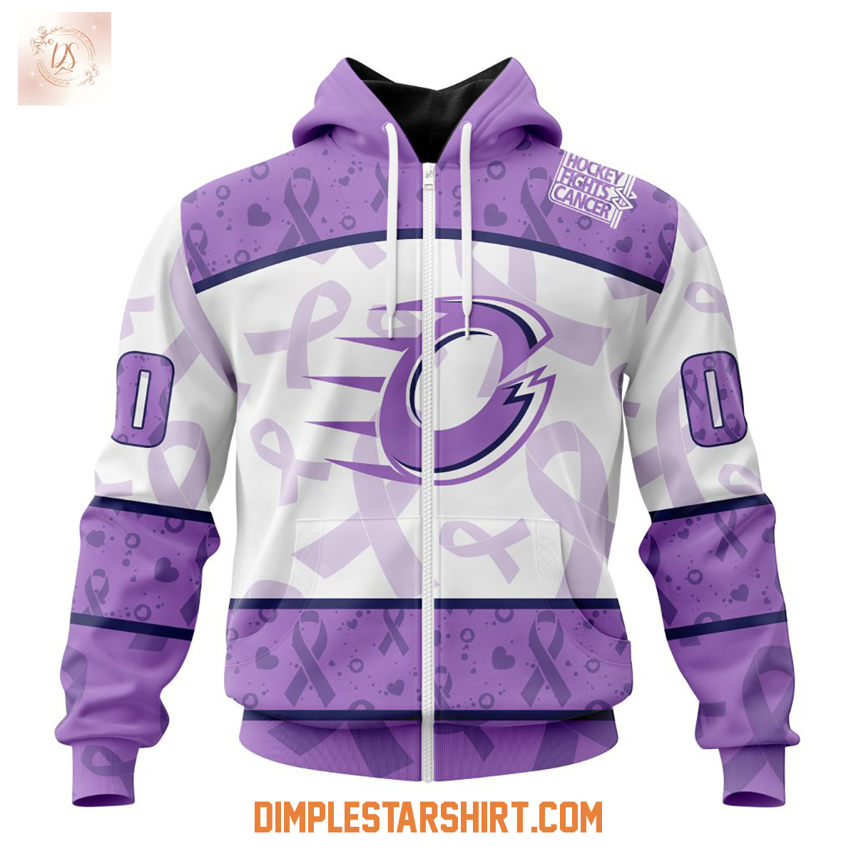 Ottawa Charge PWHL Lavender Hockey Fights Cancer Hoodie Shirt Ottawa Charge PWHL Lavender Hockey Fights Cancer Hoodie Shirt