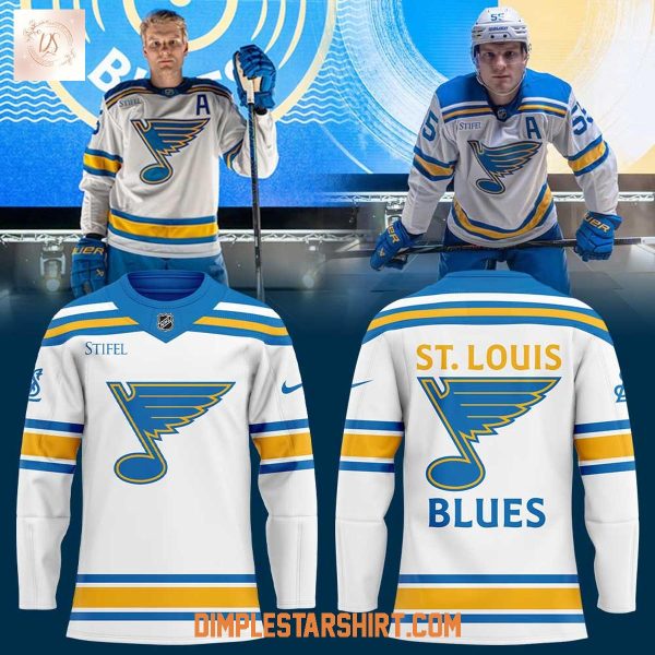 St. Louis Blues New Uniforms 2025  White Hockey Jersey