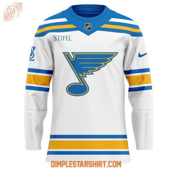 St. Louis Blues New Uniforms 2025  White Hockey Jersey