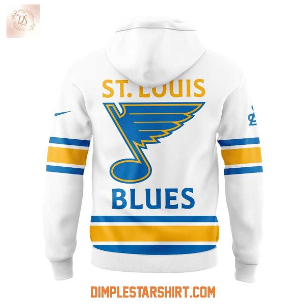 St. Louis Blues New Uniforms 2025  White Hoodie Shirt