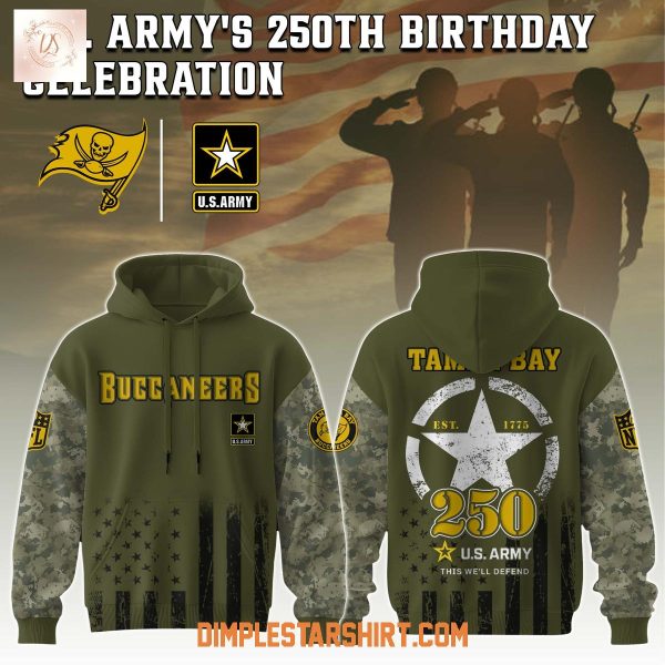 Tampa Bay Buccaneers NFL x US Army’s 250th Anniversary Hoodie Shirt