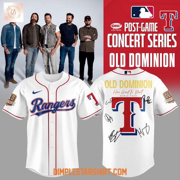 Texas Rangers x Old Dominion How Good Is That World Tour Baseball Jersey