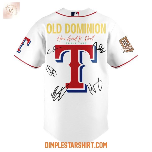 Texas Rangers x Old Dominion How Good Is That World Tour Baseball Jersey