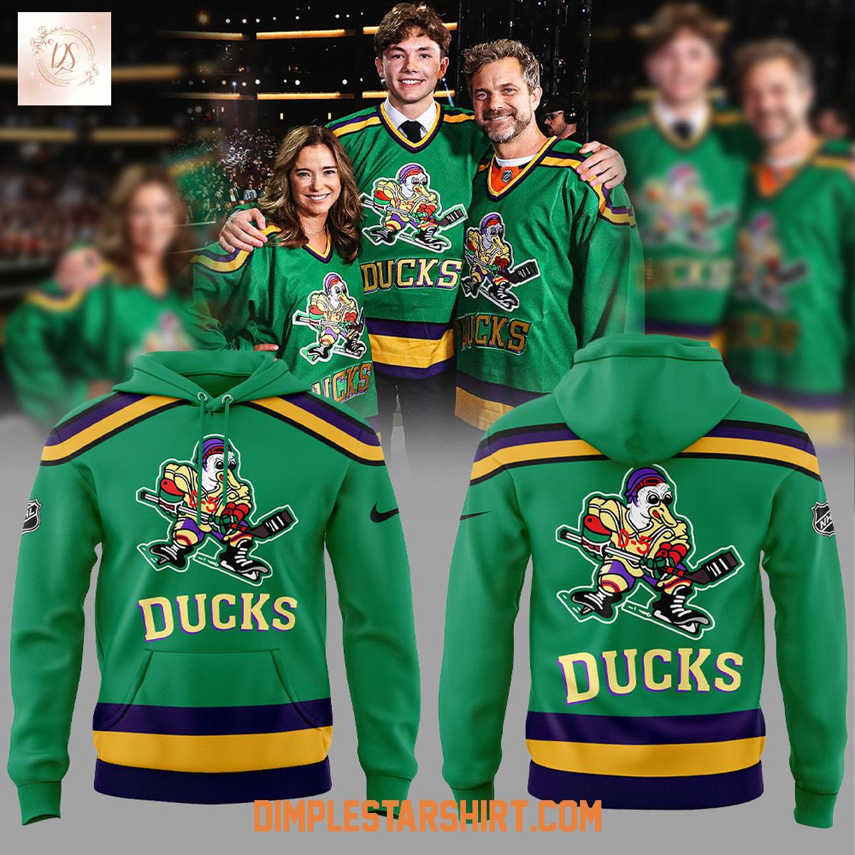 Anaheim Ducks Mighty Ducks Movie Hockey Hoodie Anaheim Ducks Mighty Ducks Movie Hockey Hoodie