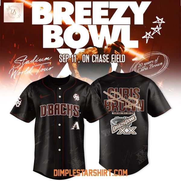Arizona Diamondbacks x Chris Brown Breezy Bowl XX Tour 2025 Baseball Jersey