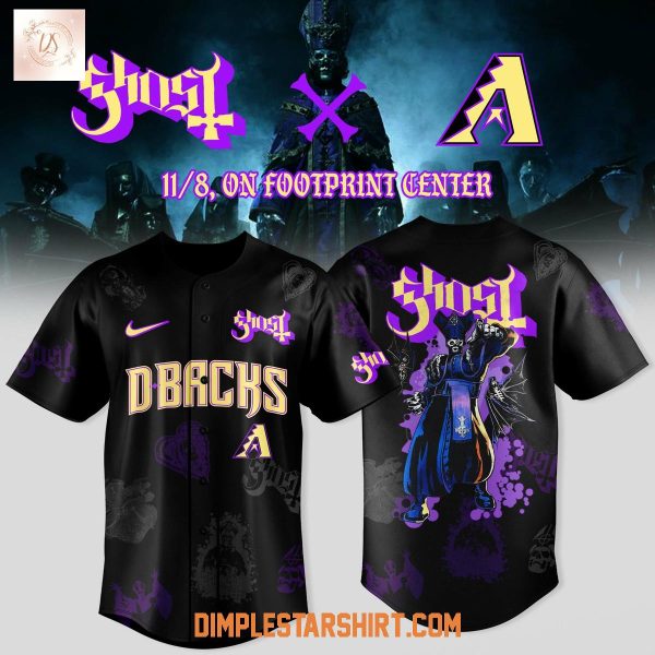 Arizona Diamondbacks x Ghost Band World Tour 2025 Baseball Jersey